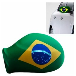 Par de Capas Bandeira do Brasil para Retrovisor Ajustável - 2