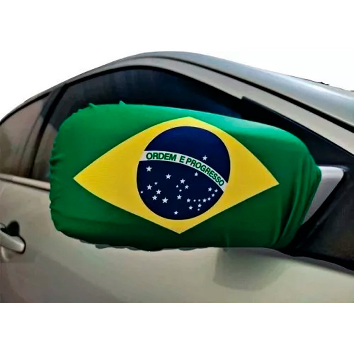 Par de Capas Bandeira do Brasil para Retrovisor Ajustável - 4