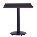 Ver imagem 1 de Mesa Zeta Ferro Preto 75 Cm (alt) Disco Redondo Tampo Mdp Quadrado 80 Cm (larg) X 2,5 Cm (alt) Preto