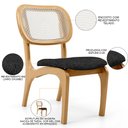 Ver imagem 4 de Kit 5 Cadeiras para Sala de Jantar Cozinha Estofada e Tela Mariah L02 Linho Chumbo - Lyam Decor