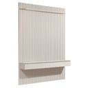 Ver imagem 2 de Painel Ripado Suspenso para TV até 75 Polegadas 100% MDF 183,6cmx240cm 3 Gavetas Arbo Bege Off White