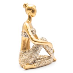 Bailarina Decorativa Enfeite Escultura Menina Elegante Luxo Objeto Decorativo Estatueta Sala Estar Q - 6