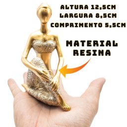Bailarina Decorativa Enfeite Escultura Menina Elegante Luxo Objeto Decorativo Estatueta Sala Estar Q - 2