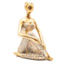 Ver imagem 1 de Bailarina Decorativa Enfeite Escultura Menina Elegante Luxo Objeto Decorativo Estatueta Sala Estar Q