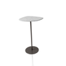 Mesa Lateral Monopé Roma Tampo Orgânico Carrara Italiano - M - 47cm de Altura - 1