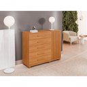 Ver imagem 3 de Cômoda 5 Gavetas 1 Porta 122cm Paris - Benetil Cinamomo
