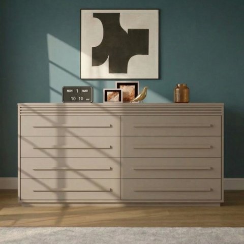 Cômoda 8 Gavetas Califórnia com Moldura Frisada - Benetil