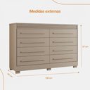 Ver imagem 2 de Cômoda 8 Gavetas Califórnia com Moldura Frisada - Benetil