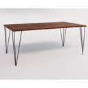 Ver imagem 4 de Conjunto De Mesa Clips De Ferro Preto Tampo Amêndoa 135X75 6 Cadeiras Preta Assento Preto