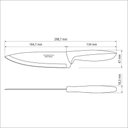 Ver imagem 2 de Faca Chef Tramontina Plenus com Lâmina em Aço Inox e Cabo de Polipropileno Off White 7" Tramontina