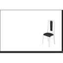 Ver imagem 5 de Conjunto Mesa Tubular com 6 Cadeiras Atenas Branco/Tubos Brancos/Estofados Preto/Tampo Granito Ocre