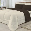 Ver imagem 1 de Edredom Dupla Face 100% Algodão Malha Queen Gran Moratta 01 Peça - Marrom- Palha