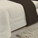 Ver imagem 5 de Edredom Dupla Face 100% Algodão Malha Queen Gran Moratta 01 Peça - Marrom- Palha