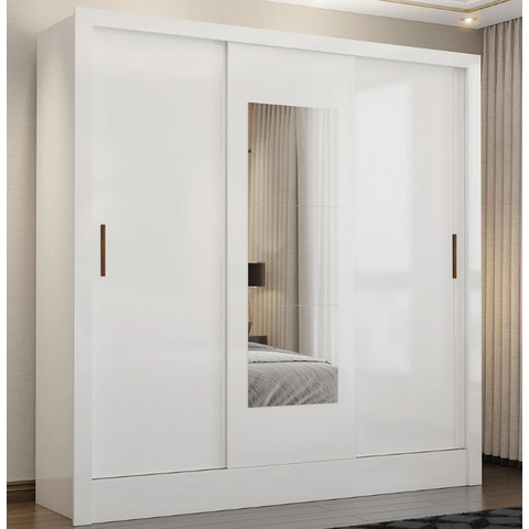 Guarda Roupa Santiago com Espelho Branco - Carioca
