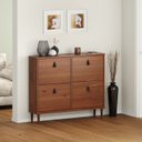 Ver imagem 6 de Sapateira Madeira Horizontal Organizadora 4 Portas Mikka Castanho Idimex