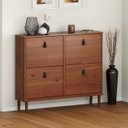 Ver imagem 4 de Sapateira Madeira Horizontal Organizadora 4 Portas Mikka Castanho Idimex