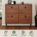 Ver imagem 4 de Sapateira Madeira Horizontal Organizadora 4 Portas Mikka Castanho Idimex