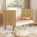Ver imagem 5 de Berço Mini Cama 92x74x133 cm Q Encanto Retrô Marrom/Freijo Toq/Branco Acetinado
