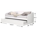 Ver imagem 4 de Colchão Solteiro D28 Comfortpedic (2un) + Sofá Cama Funny II Branco