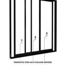 Ver imagem 4 de Porta de Alumínio de Correr Lateral 3 Folhas Móveis 215cm x 200cm Lucasa Ideale Preto