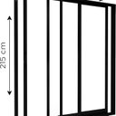 Ver imagem 2 de Porta de Alumínio de Correr Lateral 3 Folhas Móveis 215cm x 200cm Lucasa Ideale Preto
