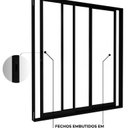 Ver imagem 6 de Porta de Alumínio de Correr Lateral 3 Folhas Móveis 215cm x 200cm Lucasa Ideale Preto