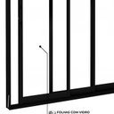Ver imagem 3 de Porta de Alumínio de Correr Lateral 3 Folhas Móveis 215cm x 200cm Lucasa Ideale Preto