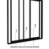 Porta de Alumínio de Correr Lateral 3 Folhas Móveis 215cm X 200cm Lucasa Ideale - 4