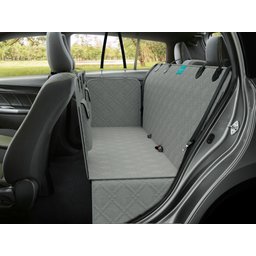 Capa Protetora de Banco Traseiro Carro Luxo Impermeável Cachorros e Gatos Pet Cinza Premium - 2