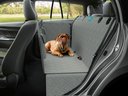 Ver imagem 1 de Capa Protetora de Banco Traseiro Carro Luxo Impermeável Cachorros e Gatos Pet Cinza Premium