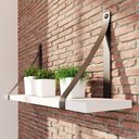 Ver imagem 2 de Prateleira em MDF Branco 60x15cm com Alça Café