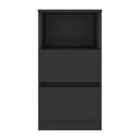 Ver imagem 4 de Mesa de Cabeceira 38,5cm com 2 Gavetas Multimóveis Mp4395 Preto