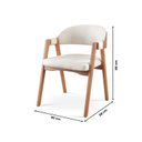 Ver imagem 5 de Conjunto de Mesa Redonda 120 cm com 4 Cadeiras Gaia Yescasa Marrom/Nude