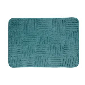 Tapete Antiderrapante com Felpa Macio 45 Cm X 65 Cm - Verde Água