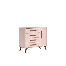 Cômoda Sapateira 1 Porta com 4 Gavetas Q Encanto Retrô - 3