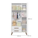 Ver imagem 5 de Guarda-Roupa 3 Portas com 2 Gavetas Q Encanto Retrô Branco