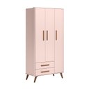 Ver imagem 4 de Guarda-roupa 3 Portas com 2 Gavetas Q Encanto Retrô