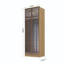 Ver imagem 4 de Guarda-roupa 2 Portas Reflecta 2 Gavetas Internas Ravi