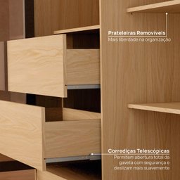 Guarda-Roupa 4 Portas Reflecta 100% MDF Orion CabeCasa MadeiraMadeira - 6