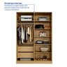 Guarda-Roupa 4 Portas Reflecta 100% MDF Orion CabeCasa MadeiraOriginals - 10