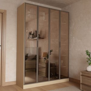Guarda-Roupa 4 Portas Reflecta 100% MDF Orion CabeCasa MadeiraMadeira