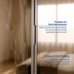 Guarda-Roupa 4 Portas Reflecta 100% MDF Orion CabeCasa MadeiraMadeira - 8