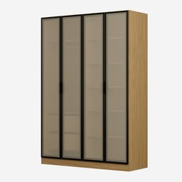 Guarda-Roupa 4 Portas Reflecta 100% MDF Orion CabeCasa MadeiraOriginals - 4