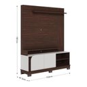 Ver imagem 2 de Estante Home Theater Jurerê 1.5 Nogueira Real Off White Matte – Colibri