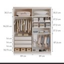 Ver imagem 3 de Closet Casal sem Portas 3 Gavetas Roma