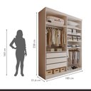 Ver imagem 4 de Closet Casal sem Portas 3 Gavetas Roma