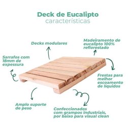 Kit 16 Unidades Decks de Madeira Modular 30x30 Cm Sacada e Varanda - 4