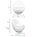 Ver imagem 2 de Poltrona Orgânica Kaira Giratória Bouclé Terracota - Nexta Casa