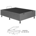 Ver imagem 2 de Base Box Baú Casal Fiori 138x188 Cinza