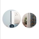 Ver imagem 3 de Kit 2 Espelhos Redondos Decorativos 40cm e 60cm Lapidados com Suporte para Fixação